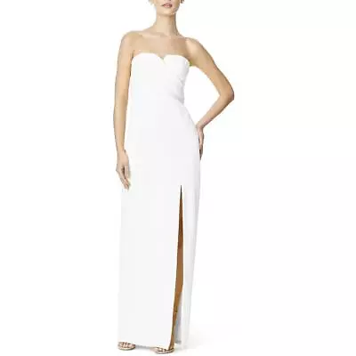 Aidan By Aidan Mattox Womens Ivory Split-Neck Evening Dress Gown 0 BHFO 2839 • $23.99