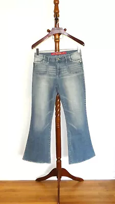 Mudd Distressed Stretch Denim Flare Jeans Juniors Size 11 • $19.95