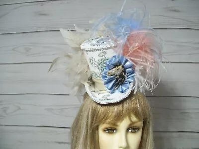 Floral Mini Top Hat Kentucky Derby Mini Top Hat Fascinator Tea Party Hat Ascot • $65