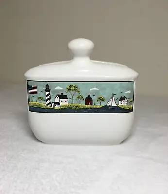 1998 Warren Kimble Coastal Breeze Napkin Holder Sakura Ceramic Nautical Beach • $13