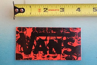 VANS Skateboard Shoes Red Black Skulls Dogtown Vintage Skateboarding STICKER • $14