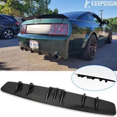 For Ford Mustang GT Rear Lip Bumper Diffuser Shark Fin 7 Wing Spoiler Splitter • $45.40