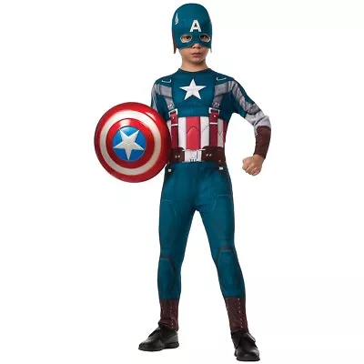 Captain America Costume Kids Superhero Halloween Fancy Dress • $12.19