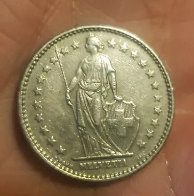 1968 2 Francs Helvetia Swiss Great Coin  • $1