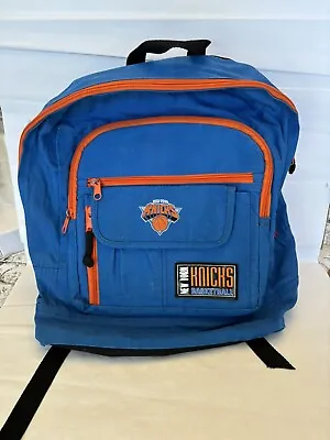 Vintage NBA Official Bag New York Knicks Blue Orange Book Bag Pro Gameworks 90s • $20