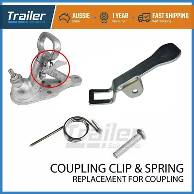 $12.49 • Buy Trailer Coupling Clip Kit Hitch Trigger Spring & Pin Boat Caravan Ute 4wd Parts