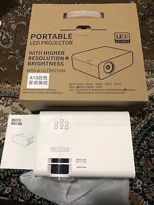 Projector LED Home Theater Projectors Mini Wireless Android WiFi Bluetooth 200” • £95