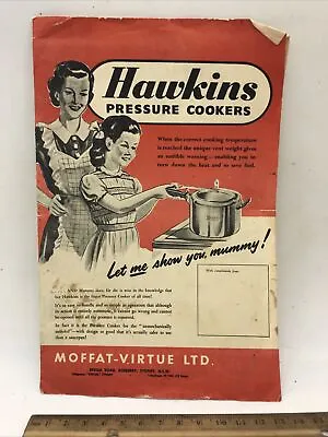 Vintage Hawkins Pressure Cookers Brochure Advertising Booklet Instructions • $9.95