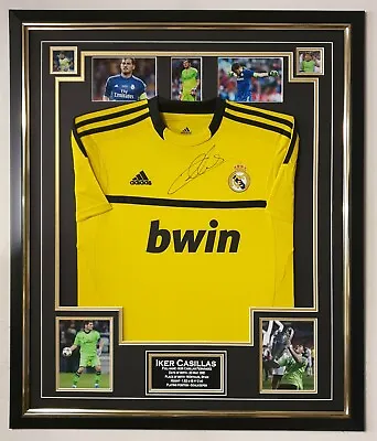  Framed IKER CASILLAS Signed Shirt Autographed Jersey  Aftal Dealer  • £595