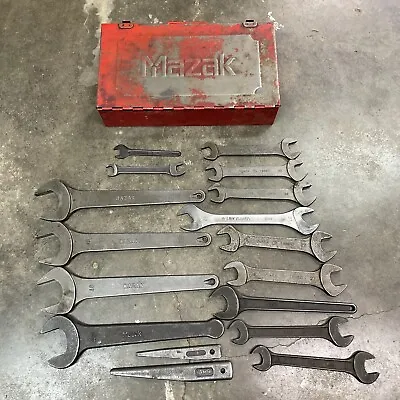 Mazak Tool Box With Miscellaneous Lathe / Mill Wrenches Osaka Eternum TOP Etc • $65