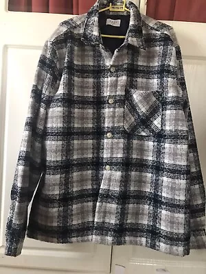 Mens Easy Matalan Blue Coat Size XL Photos Feels Like Wool Pocket Heavy • £0.99