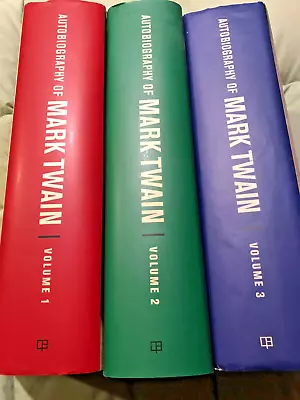 Rare! Autobiography Of Mark Twain Complete In 3 Vols. University Of Ca Press Hc • $169.95