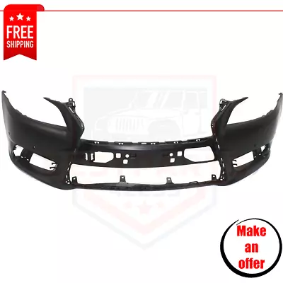 Front Bumper Cover Primed W/ Parking Aid Sensor Holes For 2013-2017 Lexus LS460 • $166.99