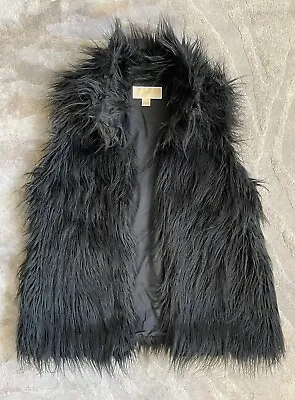 Michael Kors Faux Fur Vest Size Medium Black • $29.95