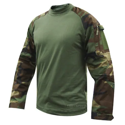 Tru-Spec TRU Combat Shirt 50/50 NYCO RS WOODLAND/OLIVE DRAB • $54.95