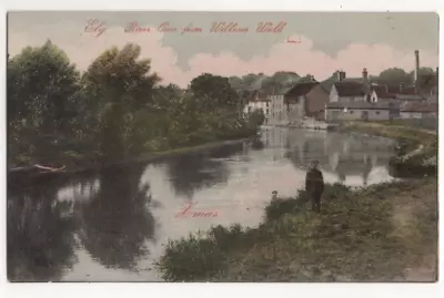 Ely River Ouse From Willows Walk Cambridgeshire Edwardian Xmas Vintage Postcard • £4.75