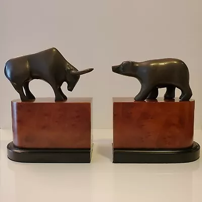 Wallstreet Bull And Bear Bookends  • $60