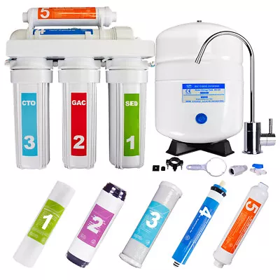 5 Stage Reverse Osmosis System - Drinking Water Filtration System - RO Water • $99