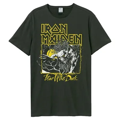 Iron Maiden AMPLIFIED CLOTHING Mens Black T-Shirt Fear Of The Dark Size XL XXL • £14.99