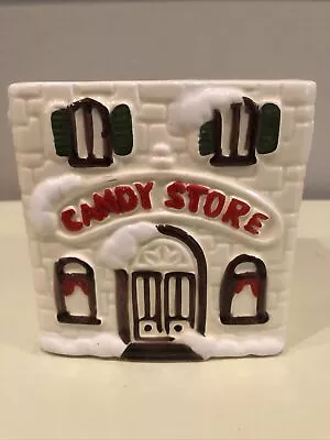 VINTAGE CHRISTMAS HOUSE CANDY STORE  PLANTER - Made In Japan • $11.99