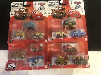 Disney Cars Mini Racers 3 Pack On The Road Set 4 Packs HTF • $40