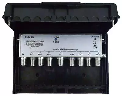 RED Class 1 Variable Gain UHF Masthead Amplifier 8 Way - BLAMHD18V • £30.09