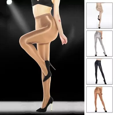 70D Gloss Shiny Elastic Stockings Cheerleader Uniform Tights Shaping Pantyhose • $29.42