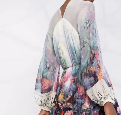 $750 • Buy NWT Zimmerman Postcard Mini Dress, Size 3