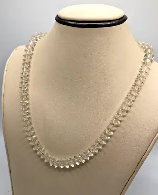 Vintage Czech Herkimer Diamond Quartz Necklace • $29.99