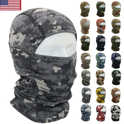 Tactical Camouflage Balaclava Windproof Hunting Face Mask Shield Neck Gaiter • $7.99