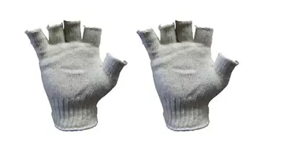 Half Finger Gloves 1 Pair Cotton Wool Blend Perfect Ice Fishing Gloves M/L Size • $3.95