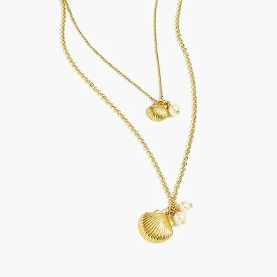 NIB J. Crew Shell-And-Pearl Necklace  • $18.50