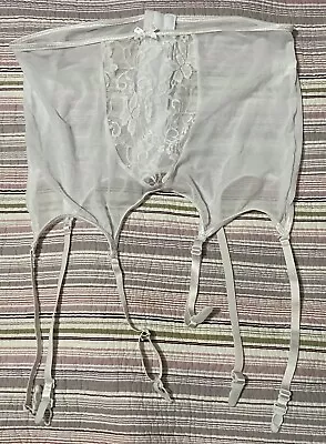 Plus Size 3X Vintage Women’s Girdle Garter Belt 6 Straps White • $15