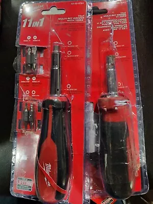 $19.77 • Buy 2 New Milwaukee 11- In-1 Screwdriver With 8 Bits And 3 Nut Drivers FREE SHIPPING
