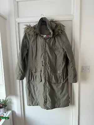 Marks & Spencer Per Una Khaki Parka Size L 16/18 Bust 120cm • £20