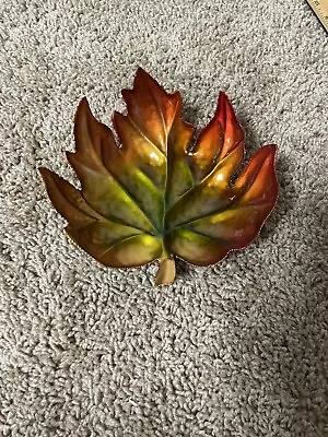 Vintage Tin Maple Leaf Candy Dish • $9