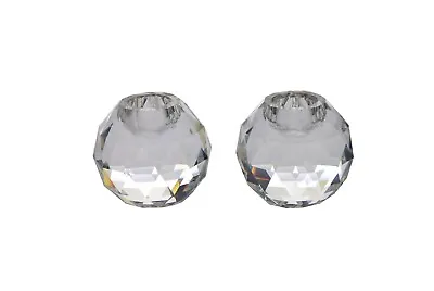 Crystal Faceted Mini Round Taper Candlestick Holders Candle Holder - Pair 1  • $19.99