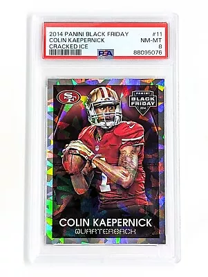 2014 Panini Black Friday Cracked Ice #11 Colin Kaepernick #01/25 PSA 8 49ers • $49.99