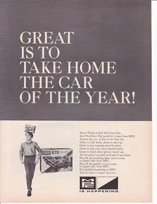 1968 MPC Pontiac GTO 1/25 Model Print-Ad/ • $9.95