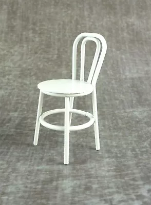  Dollhouse Miniature HALF SCALE 1:24 White Metal Chair B0200 • $3.99