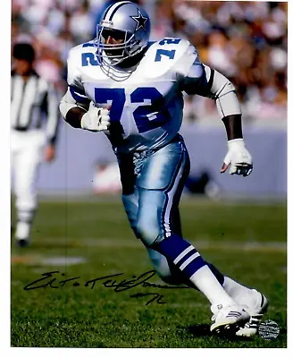 Ed Too Tall Jones Dallas Cowboys Signed 8 X 10 Photo  COA TTM Hologram 228437 • $97.50