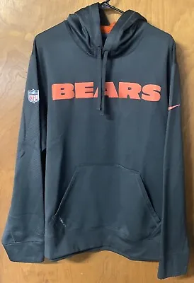 Nike Chicago Bears Hoodie Therma Fit On Field Pullover Large NFL Football • $19.99