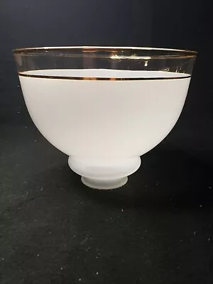 White Clear & Gold Chandelier Pan Replacement Shade  2-1/4  Fitter • $19.99