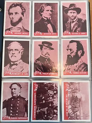 Complete Civil War Reprint Picture Trading Cards Set - Less Than $1 Per Card! • $53
