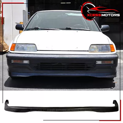 Fits 90-91 Honda Civic JDM Style Front Bumper Lip Spoiler Splitter Unpainted PU • $59.99