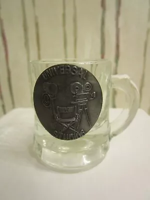 Vintage ~ Universal Studios Mini Shot Glass ~ Pewter Emblem ~ Beer Mug ~ 2 Ins • $2.99