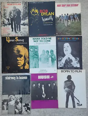 Lot Of 24 60's & 70's Rock Songbooks/sheets Led Zeppelin Bob Dylan John Lennon • $124.99
