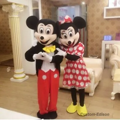 Adults Mickey & Minnie Mouse Mascot Costume Suits Cartoon Party Dress Character • £79.20