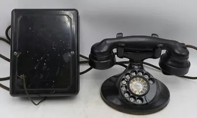 Western Electric 202 / D1 Black Rotary Dial Desk Phone W/ E1 Handset & Ringer • $204.11