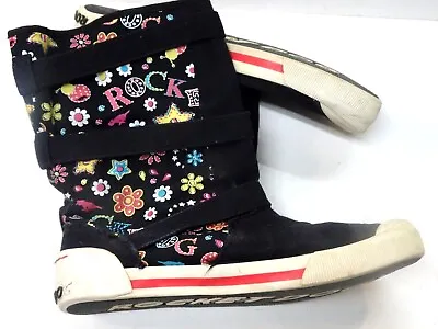 $29.99 • Buy Rocket Dog Womans Size 7.5 RARE Canvas High Top Buckle Tennis Shoes-Used COOL